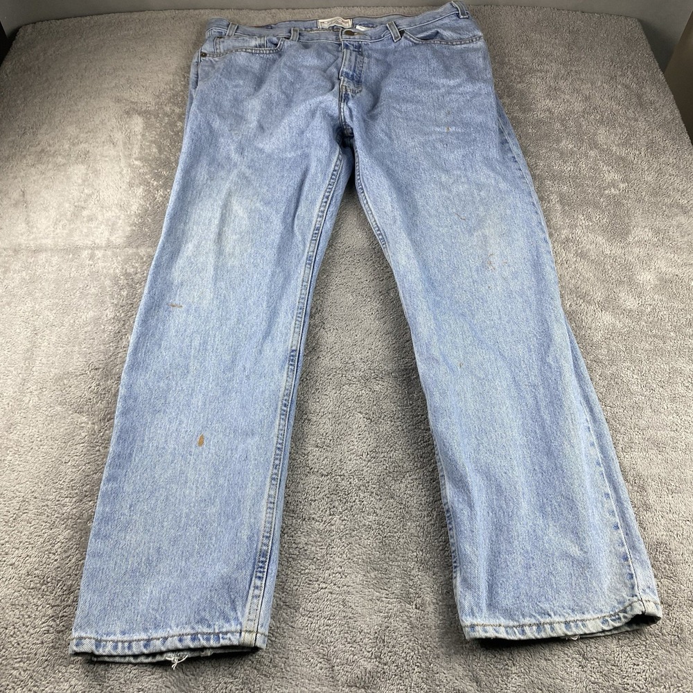 Levi Strauss Signature Regular Fit Jeans Mens 40x32‎ Blue Light Wash 100% Cotton